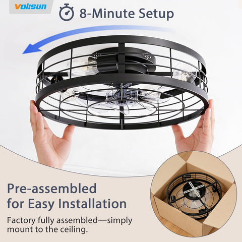 VOLISUN compact 19-7-inch footprint fits tight spaces.