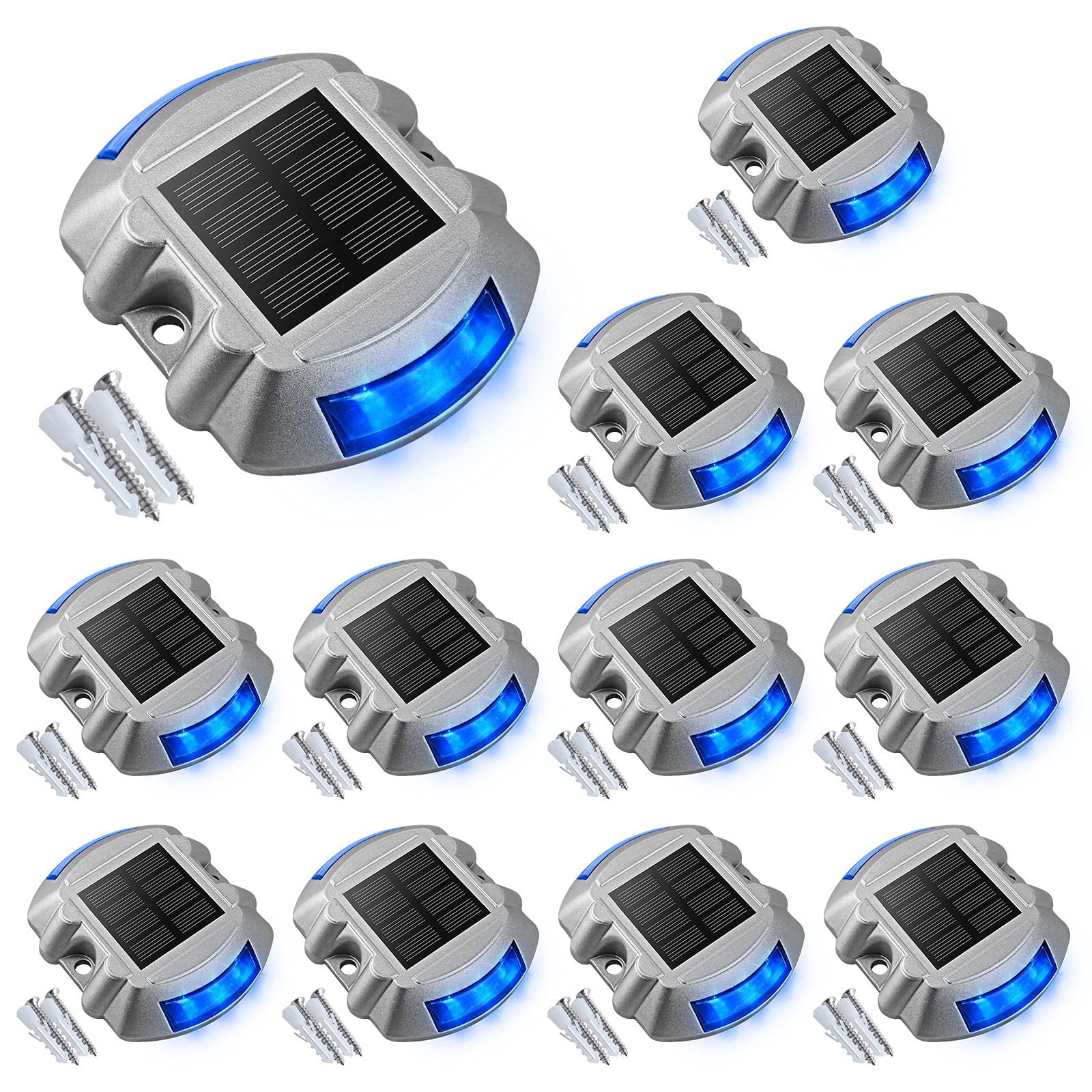 VOLISUN deck lights blue glow along steps for safer night access