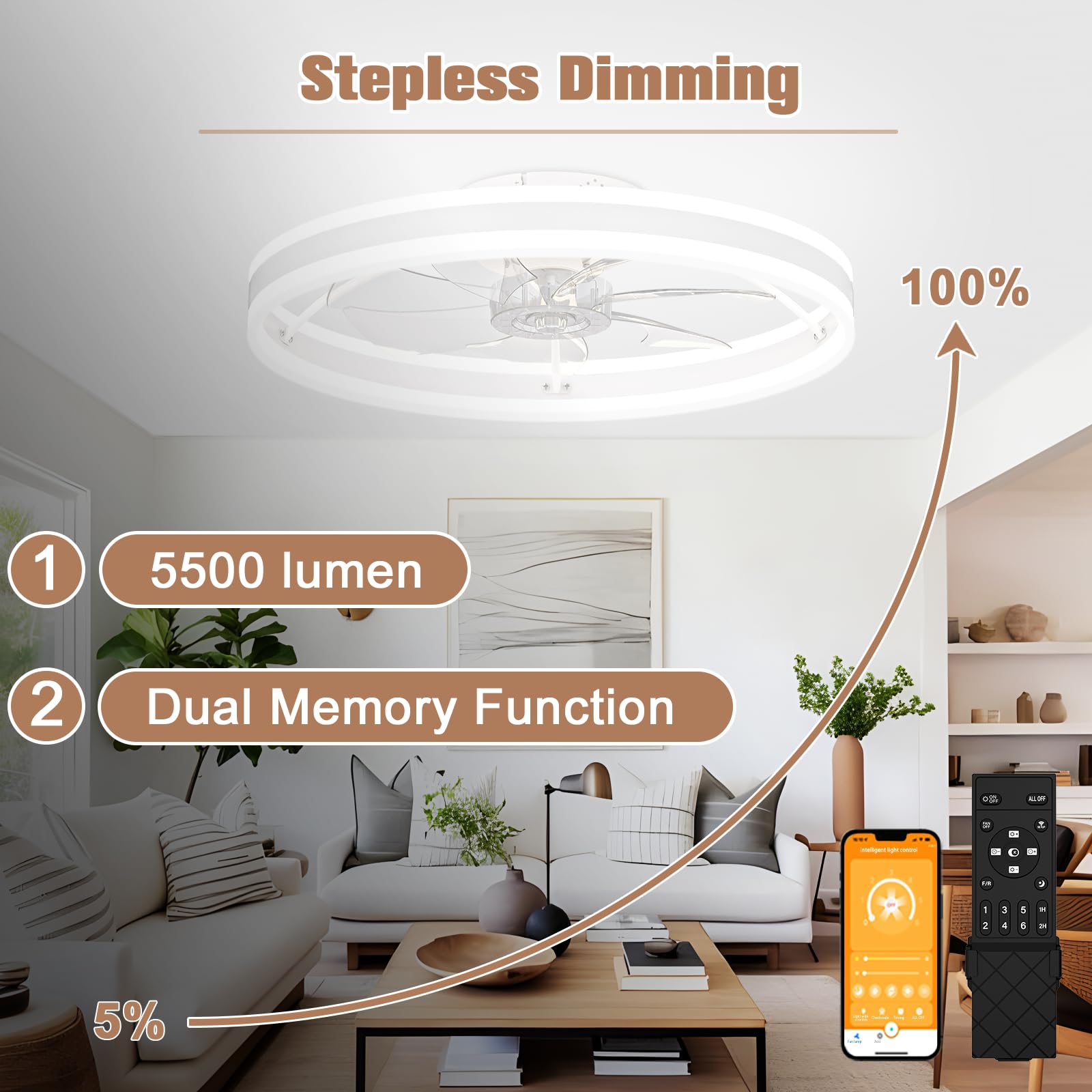 VOLISUN dimmable LED light with 3000K-6500K for versatile tasks.