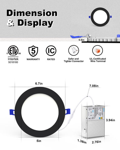 Volisun canless recessed light demonstrates smooth dimming from 100% to 5% with no flicker.