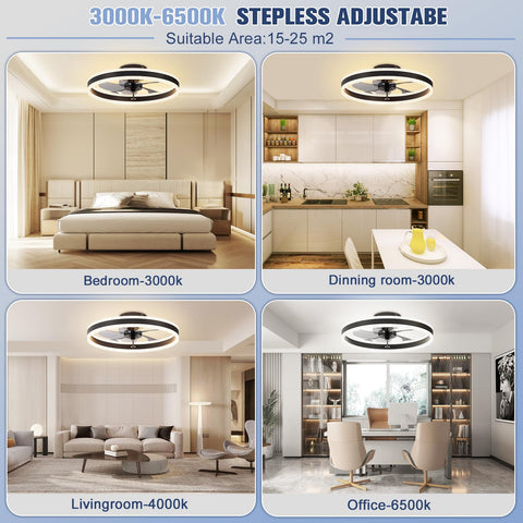 VOLISUN dimmable LED light, 3000K-6500K, remote or app control.