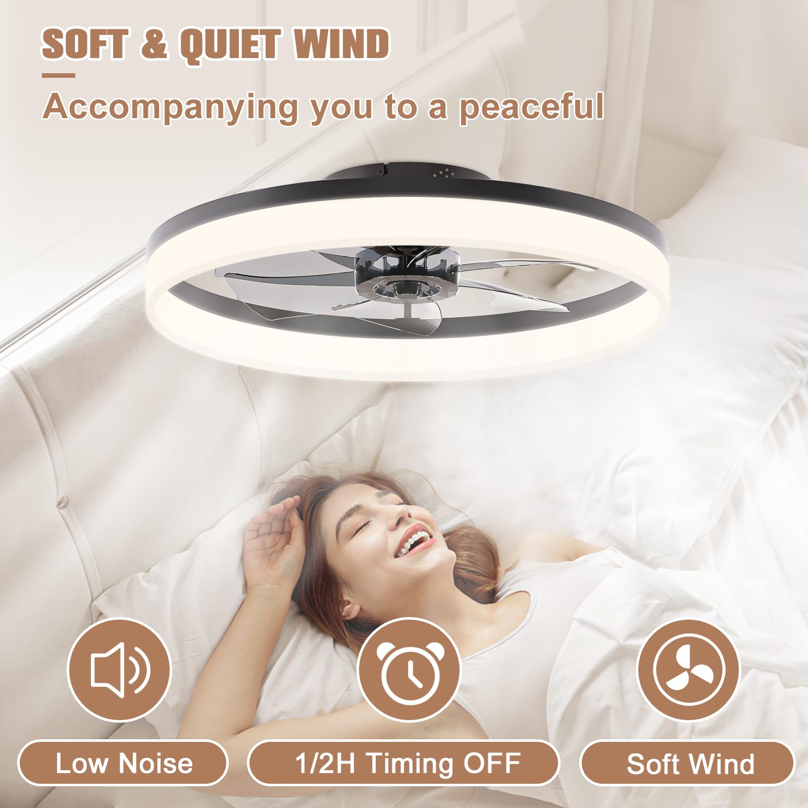 VOLISUN dimmable LED light with remote and app control for ambiance
