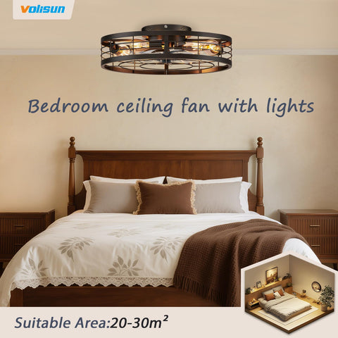 VOLISUN durable cage frame; farmhouse-meets-modern decor.