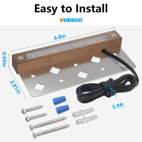 VOLISUN easy-install kit with screws and connectors for quick setup.