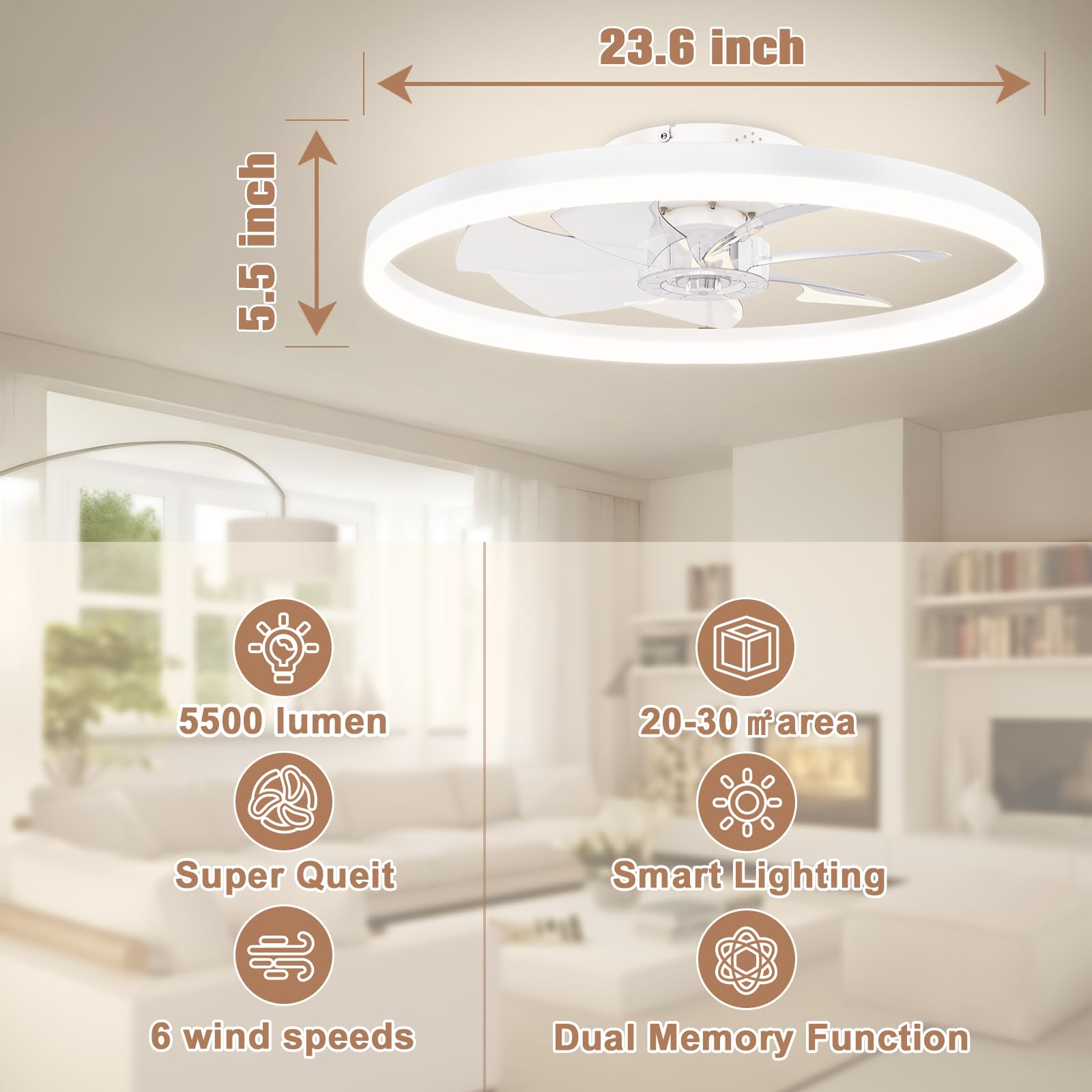 VOLISUN simple-installation kit enables quick ceiling mounting.