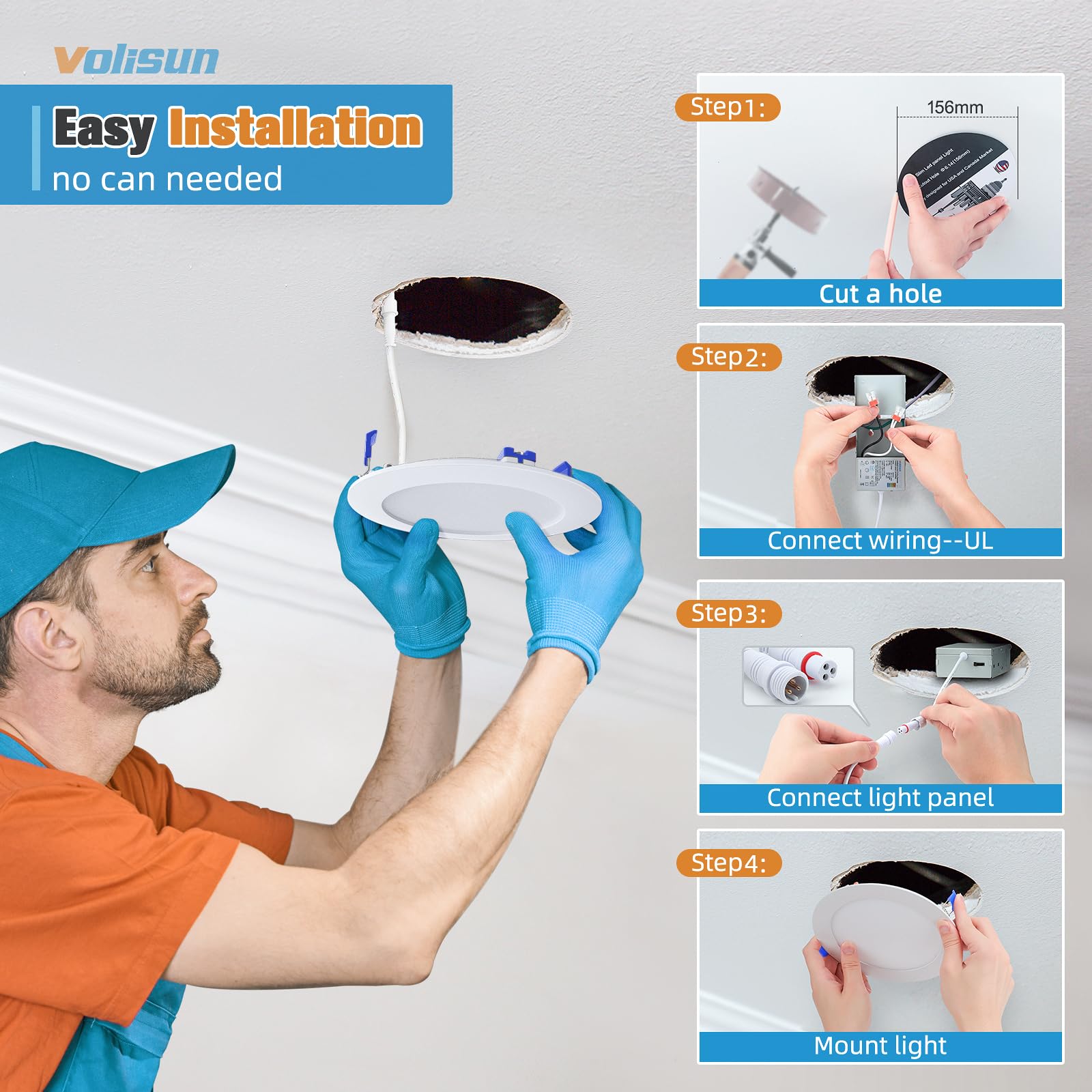 VOLISUN ETL-certified ceiling light ensuring safety and reliability.
