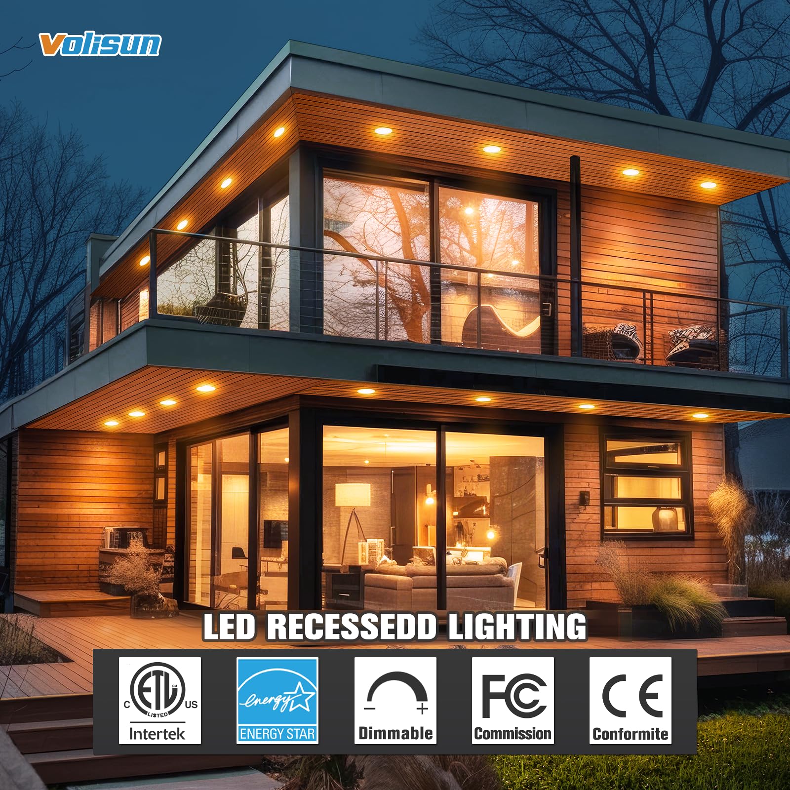 VOLISUN ETL certified recessed light ensures reliable electrical compliance