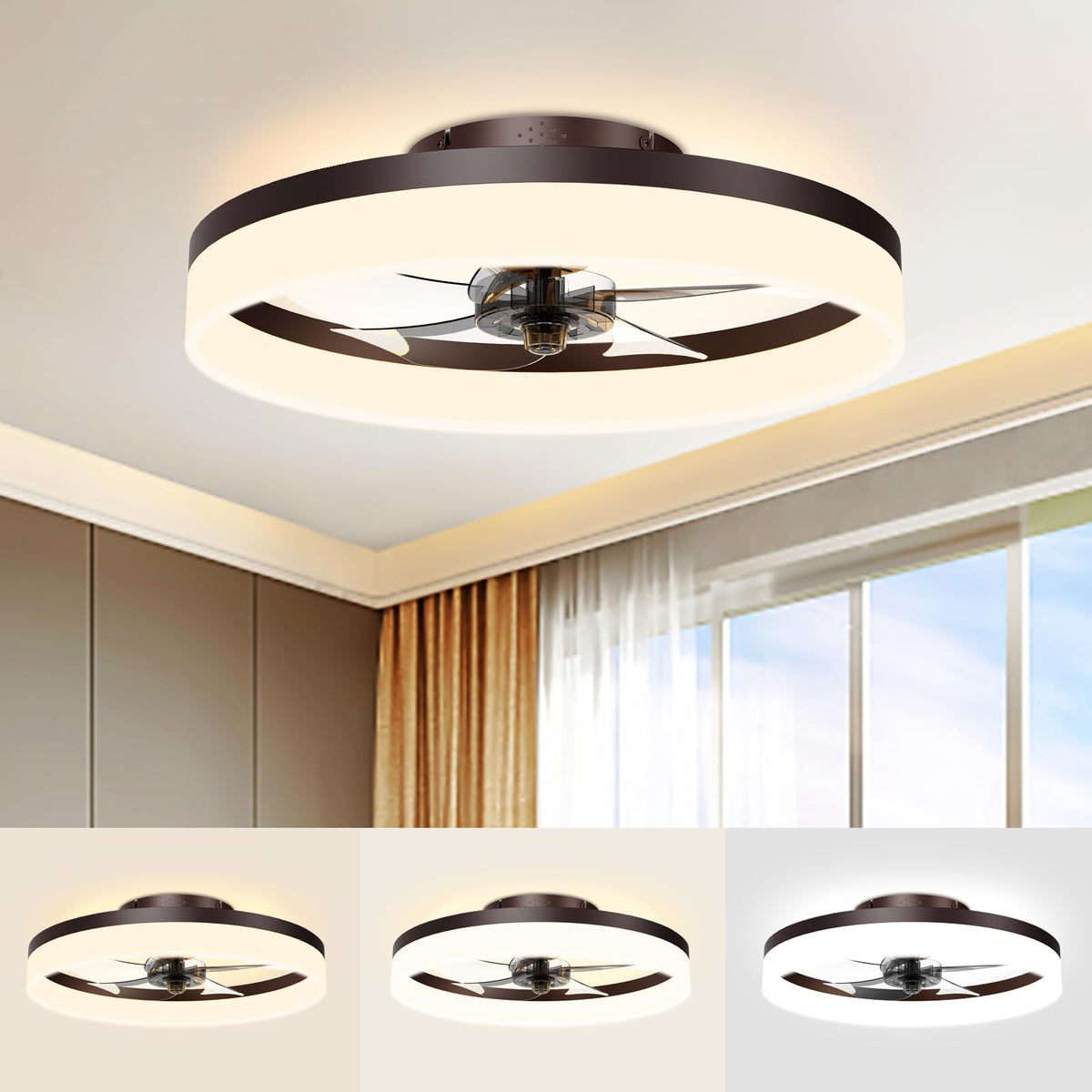VOLISUN fandelier ceiling fan with remote for effortless lighting and airflow