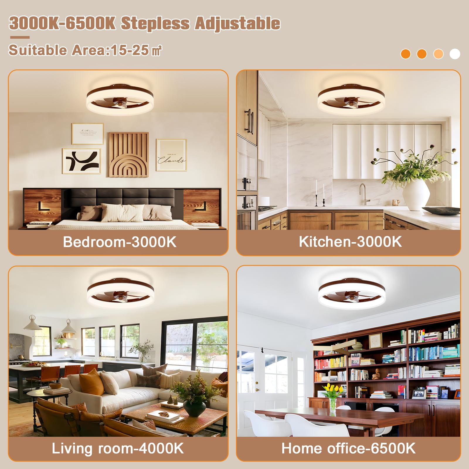 VOLISUN dimmable LED light with adjustable color temperature