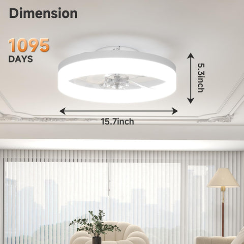 VOLISUN flush-mount design minimizes ceiling clutter and fits low ceilings.