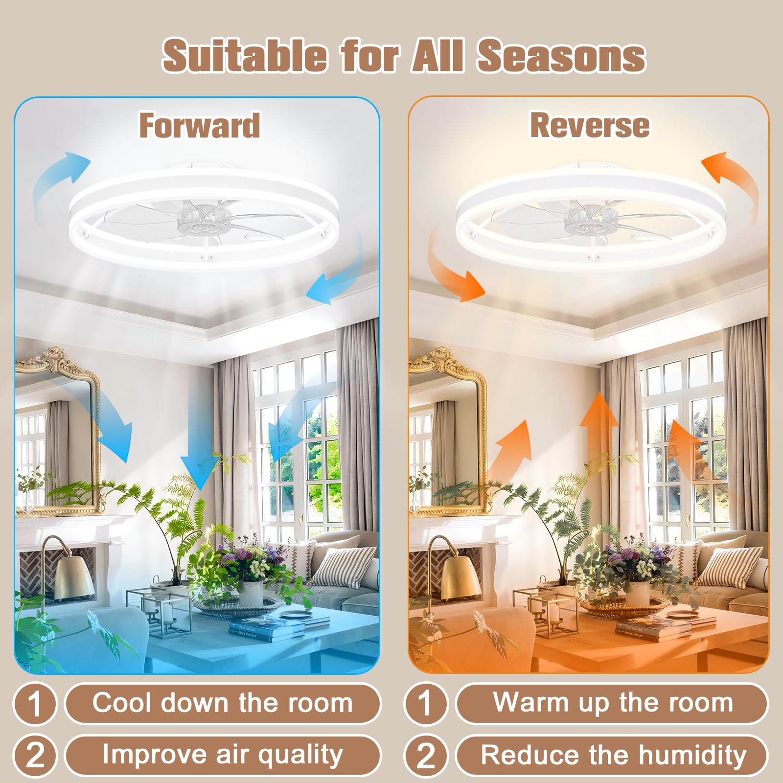 VOLISUN flush-mount installation shown for quick, simple setup.