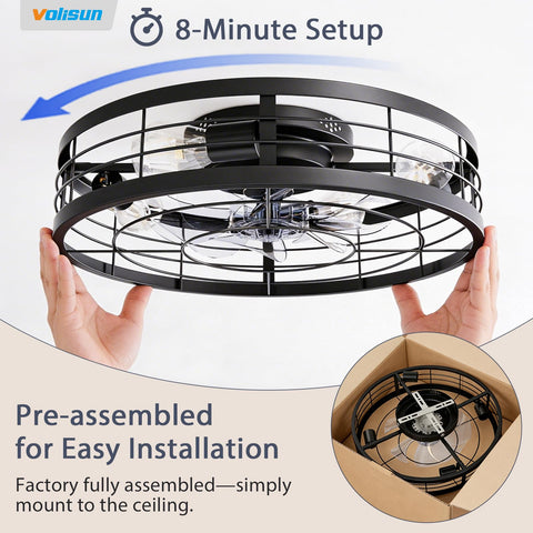 VOLISUN flush mount design; space-saving and sleek.