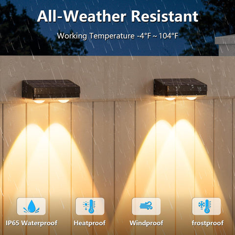 VOLISUN easy-installation fence light mounts on walls or rails.