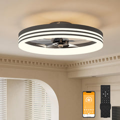 VOLISUN low-profile ceiling fan with remote for easy light and speed control