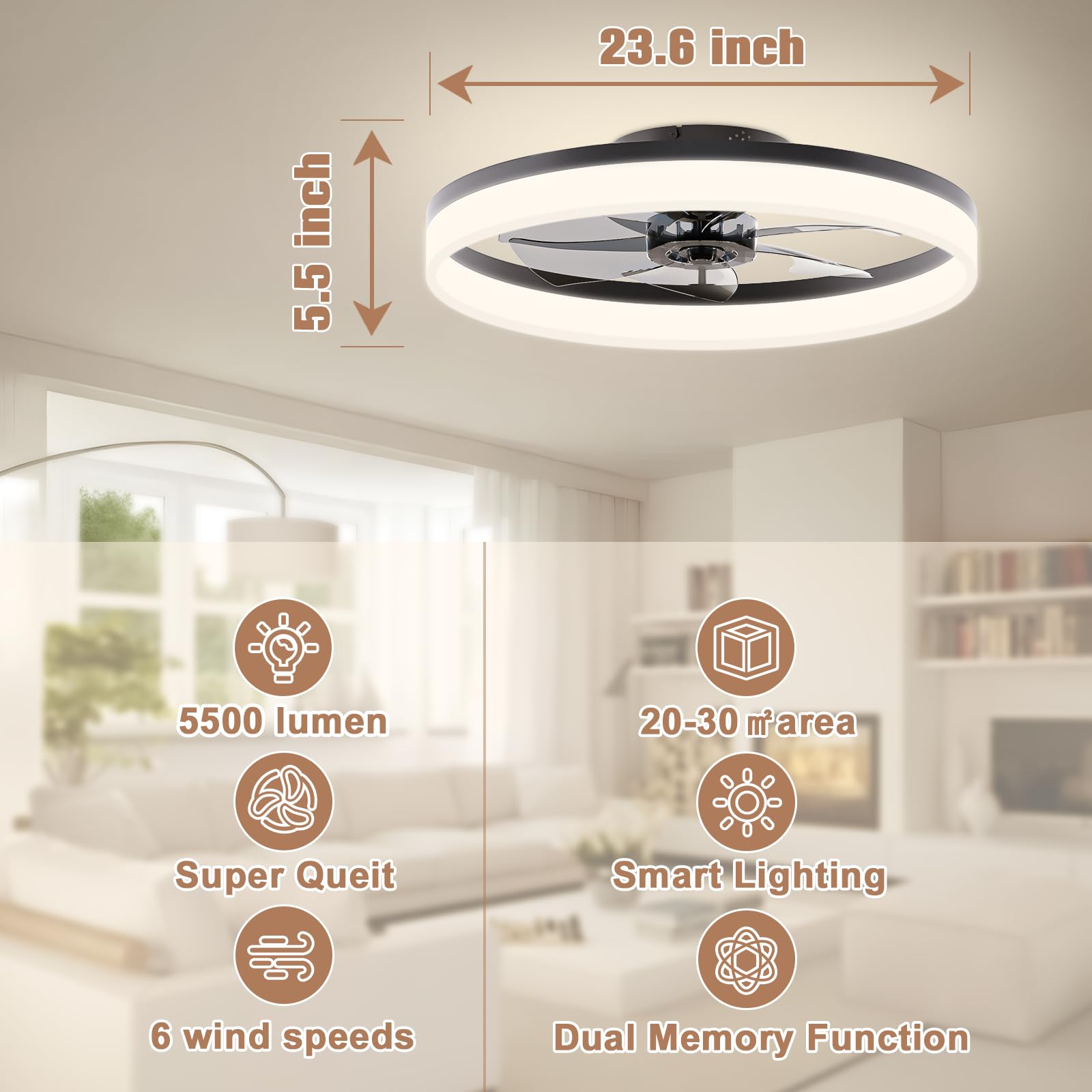 VOLISUN memory function recalls preferred lighting settings for convenience