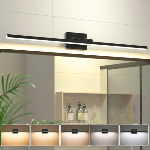 Volisun vanity light over mirror provides balanced illumination for grooming.