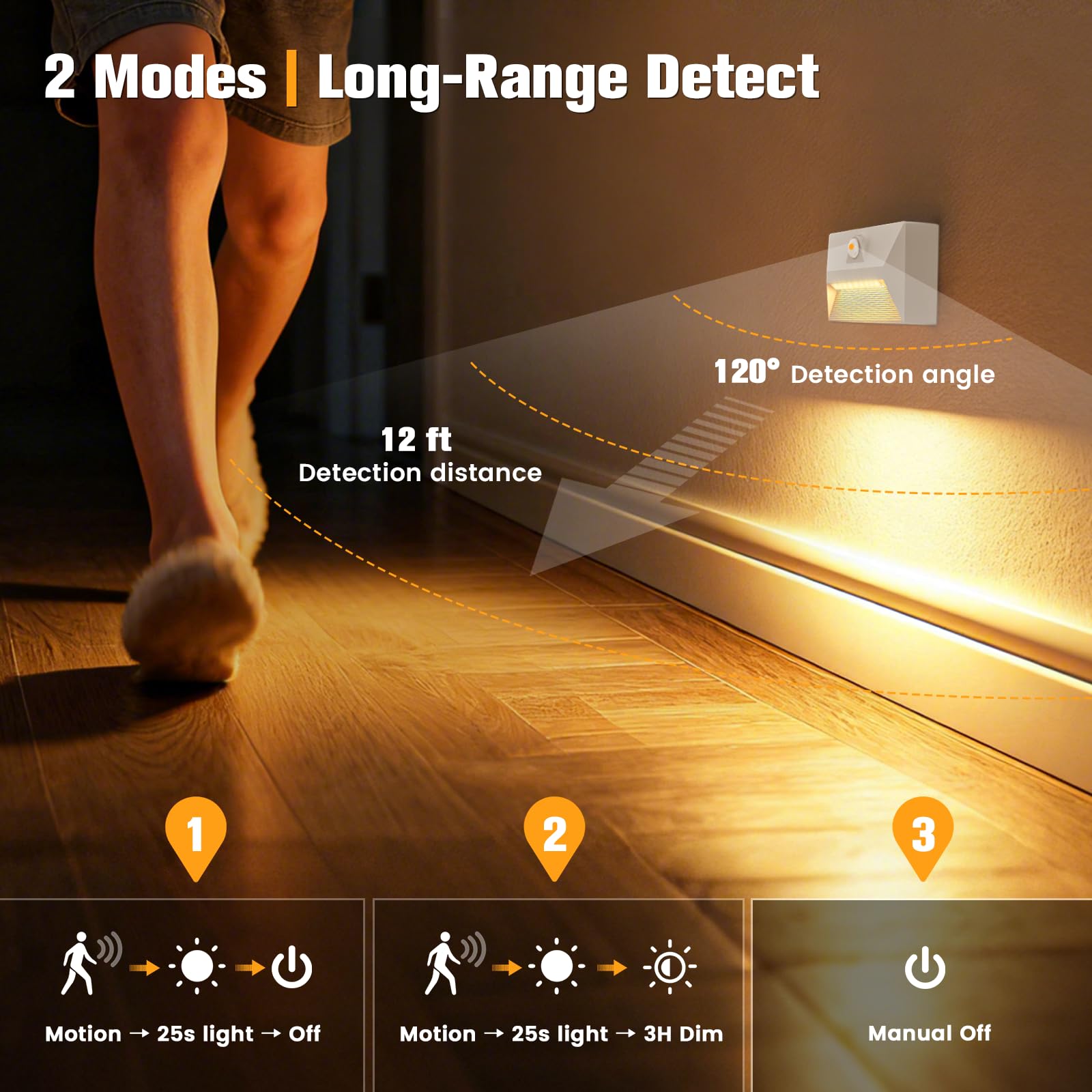 Magnetic base enables easy repositioning of VOLISUN stair lights on metal surfaces