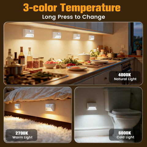 Three color temperatures let you tailor ambience to tasks