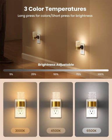 VOLISUN night light with dusk-to-dawn sensor guides safely in corridors.