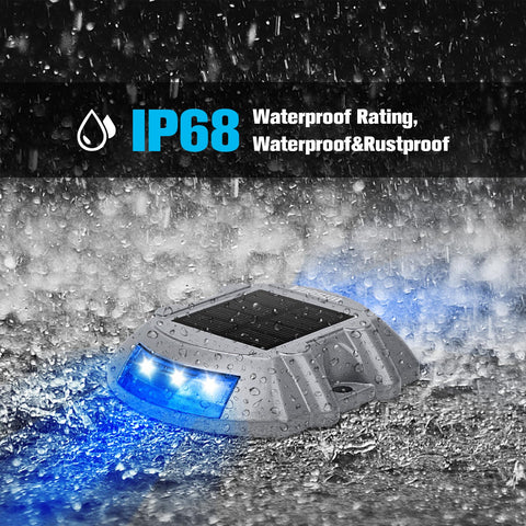 VOLISUN pathway lights blue auto on, clear night visibility