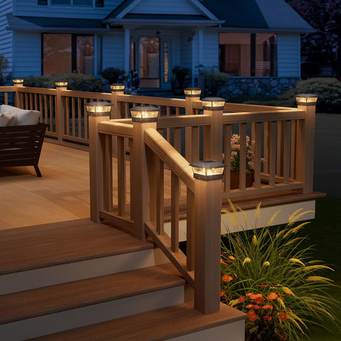 VOLISUN vinyl 4x4 post cap light for weatherproof fence lighting