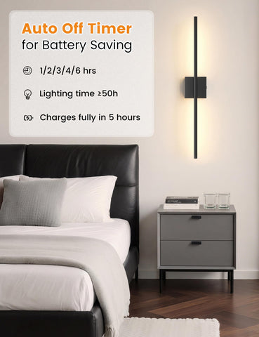 VOLISUN rechargeable 7800mAh battery powers long-lasting illumination without wiring.