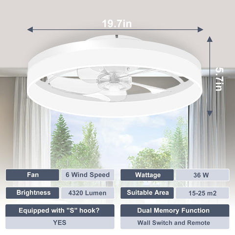 VOLISUN remote and smart app control for convenient lighting and fan settings.