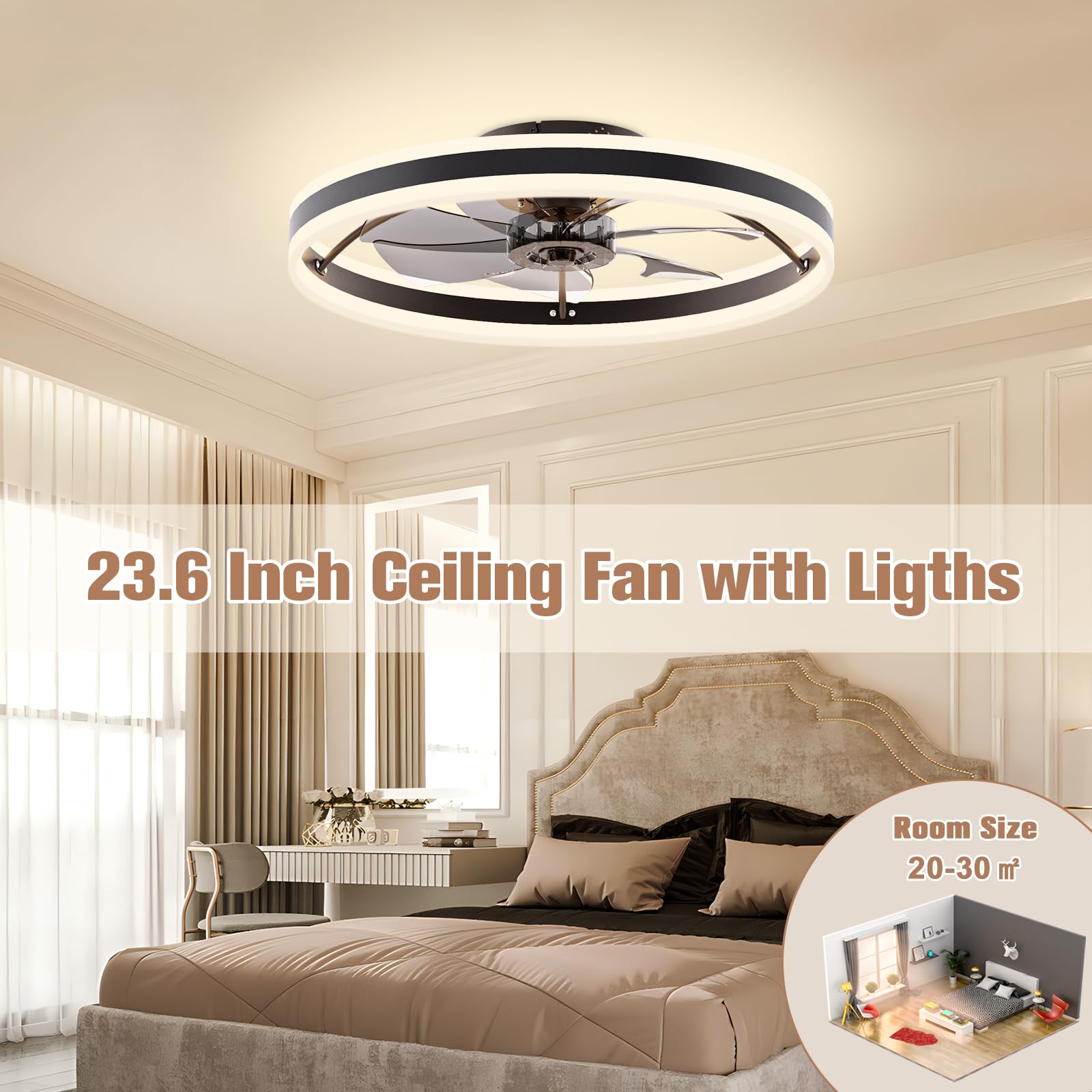 Volisun room ambiance with adjustable lighting and airflow