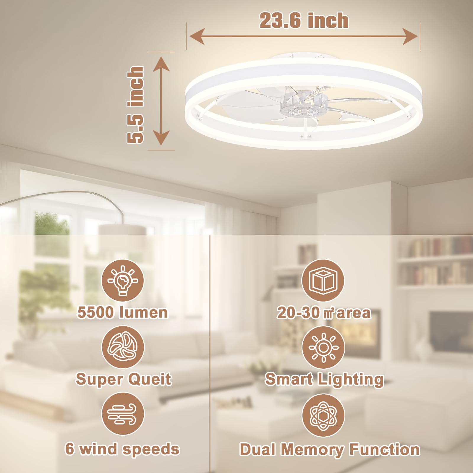 VOLISUN 20-30 m² coverage supports balanced light and airflow.