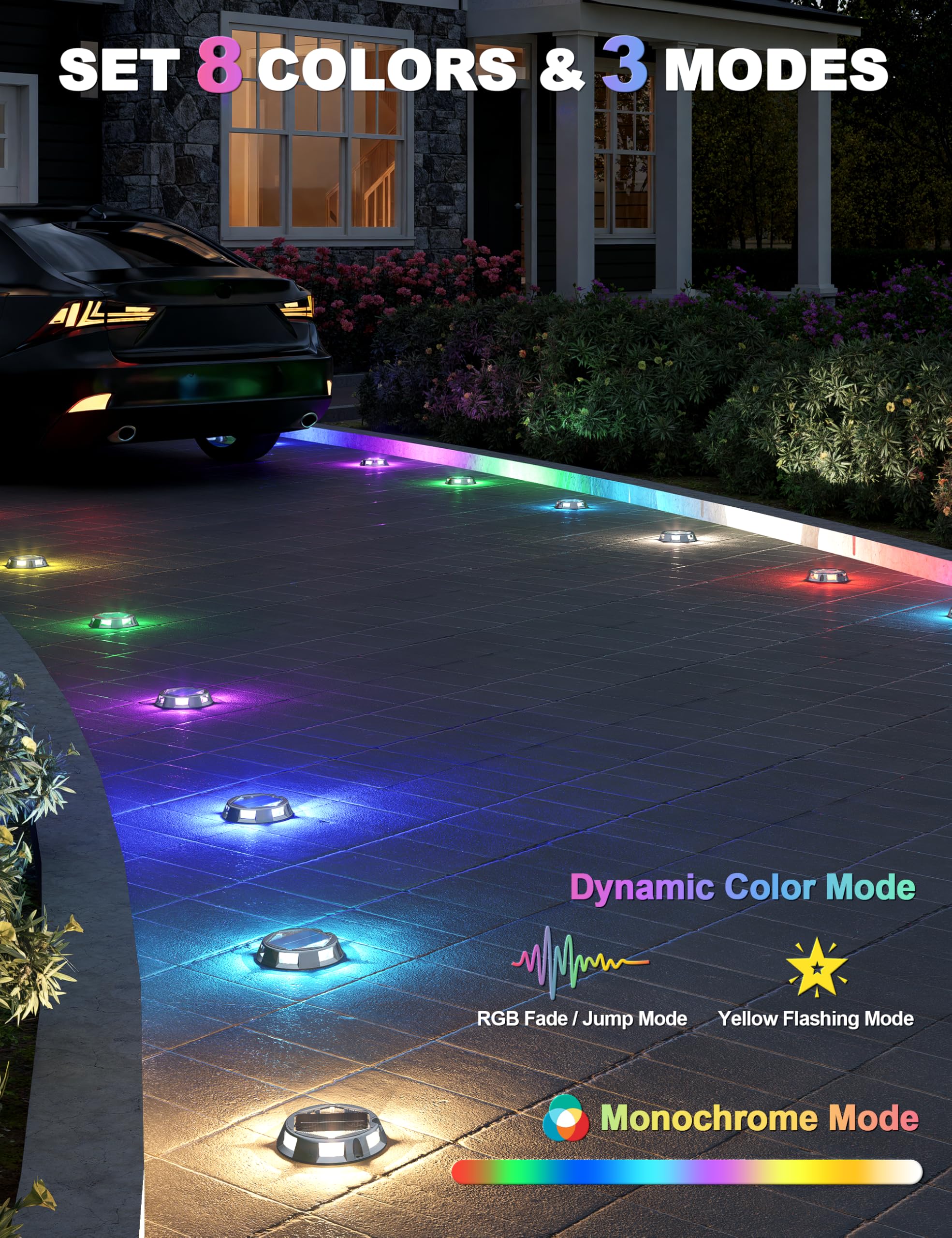 Volisun dock light uses ground stakes for quick outdoor mounting on decks or lawns.