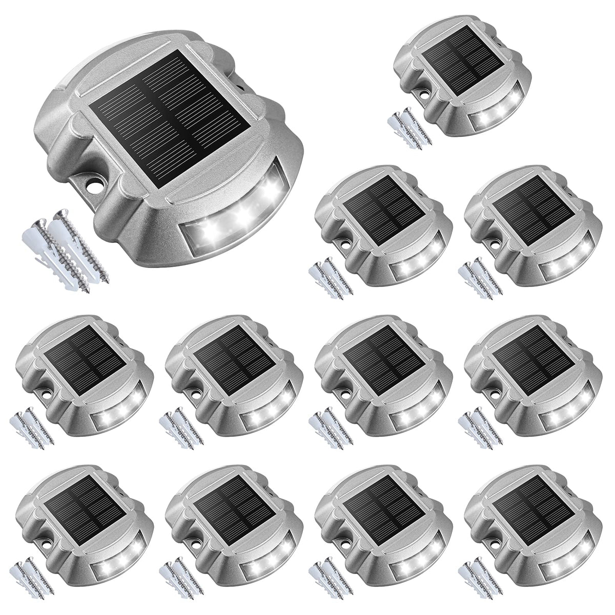 VOLISUN solar dock light installed on patio provides safe navigation at night.