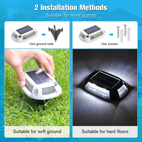 VOLISUN Solar Driveway Lights with IP67 aluminum housing for rugged outdoor use
