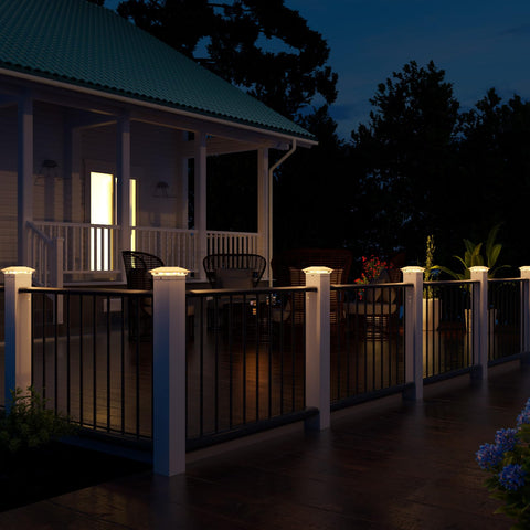 VOLISUN solar-powered cap light keeping mailboxes and posts visible at night.