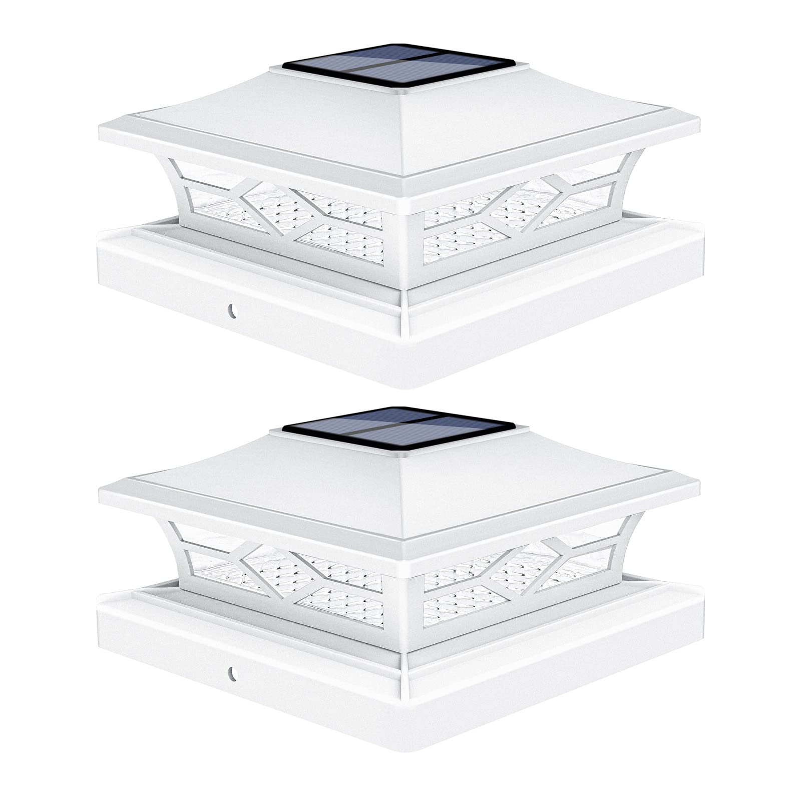 VOLISUN solar post cap light with two color modes for outdoor ambiance
