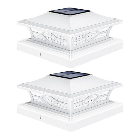 VOLISUN solar post cap light with two color modes for outdoor ambiance
