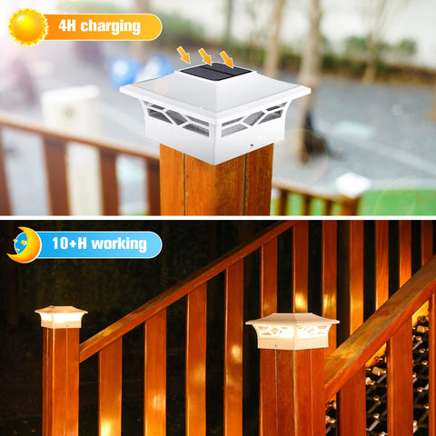 VOLISUN post cap lights IP44 weatherproof design protects against rain and sun