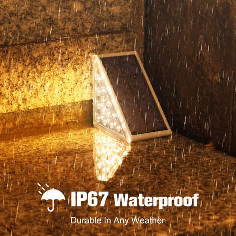 VOLISUN solar stair light IP67 waterproof withstands rain and snow