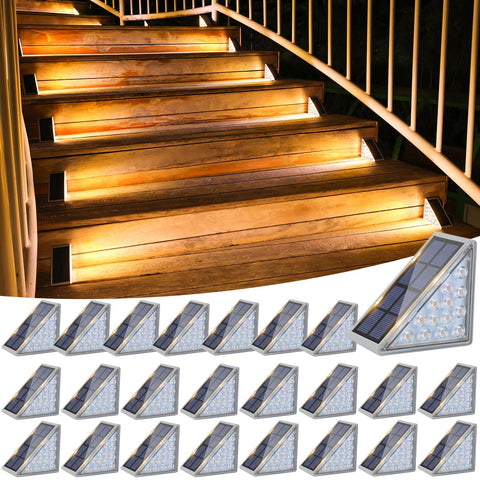 VOLISUN solar stair light on stairs provides safer outdoor steps