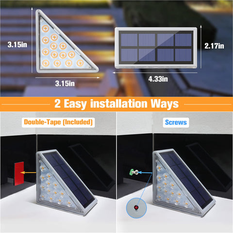 VOLISUN front porch solar step light enhances curb appeal
