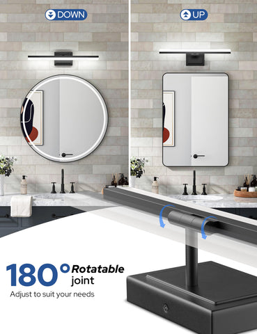 VOLISUN 180 degree rotatable vanity light head for flexible illumination