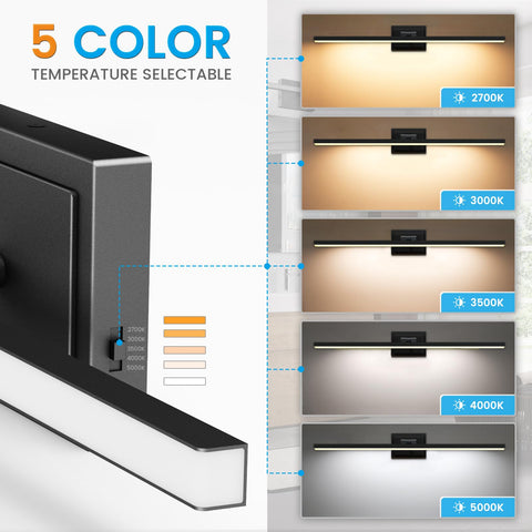 VOLISUN 31.5-inch dimmable LED fixture compatible with dimmers and mood lighting.