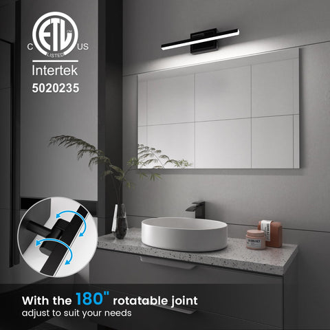VOLISUN vanity light over mirror provides bright, even reflections.