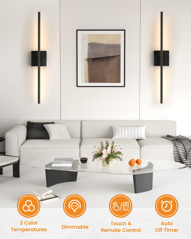 VOLISUN wall sconce remote control enables effortless dimming and color temperature adjustments from a distance.