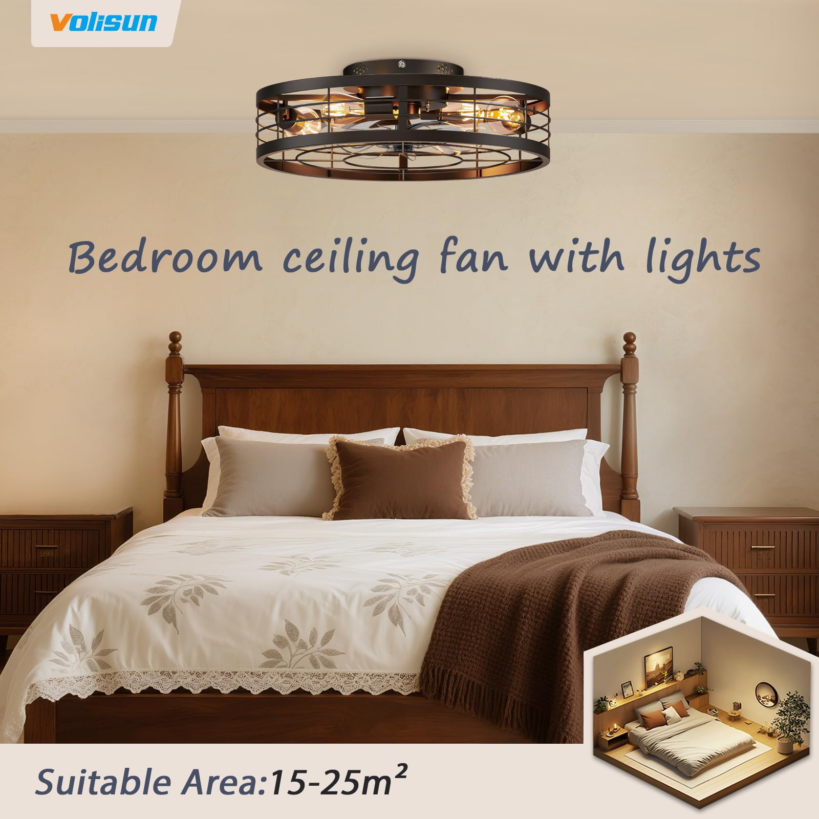 VOLISUN warm ambient light creates cozy atmosphere.