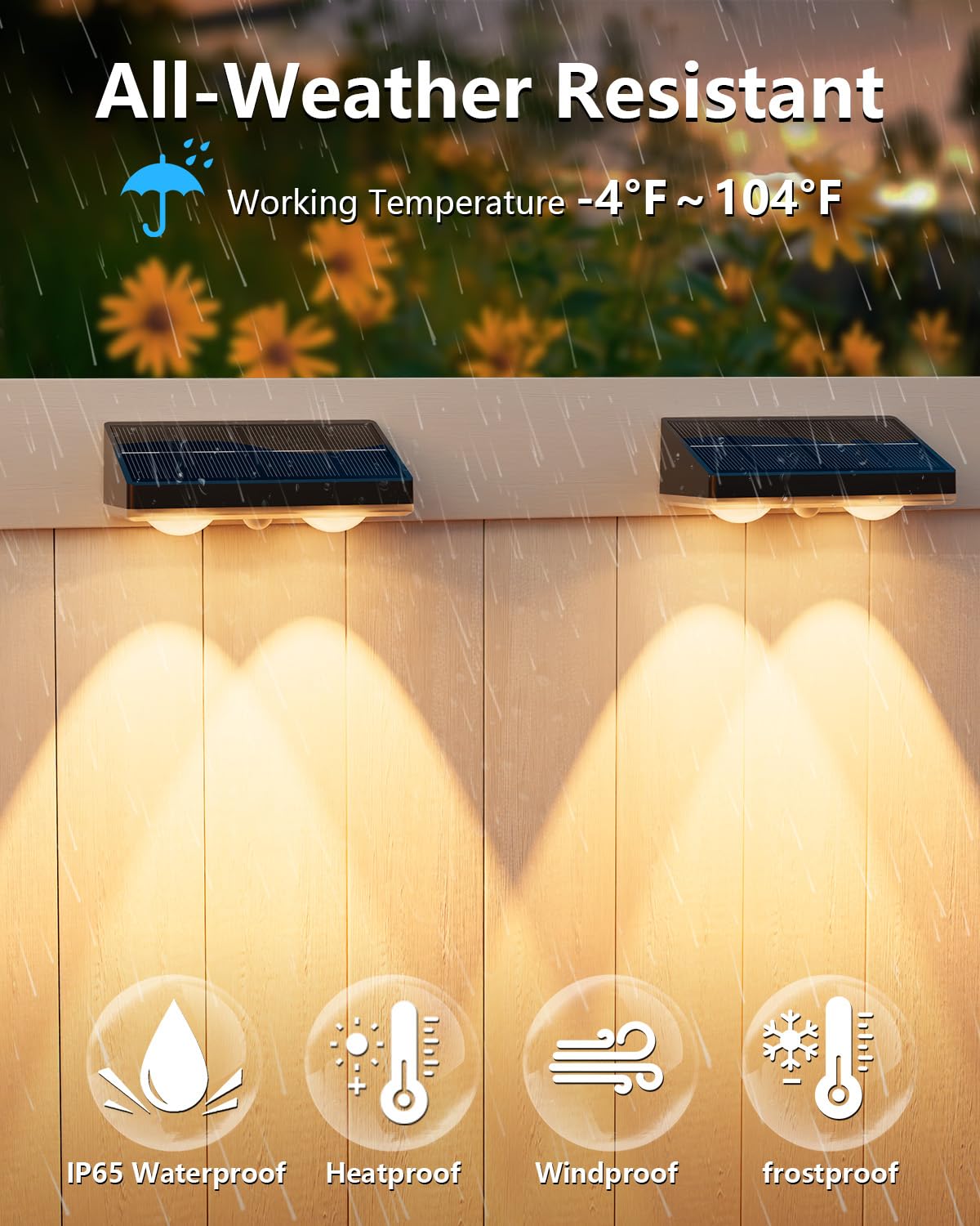 VOLISUN warm white LED beam lights steps and patios