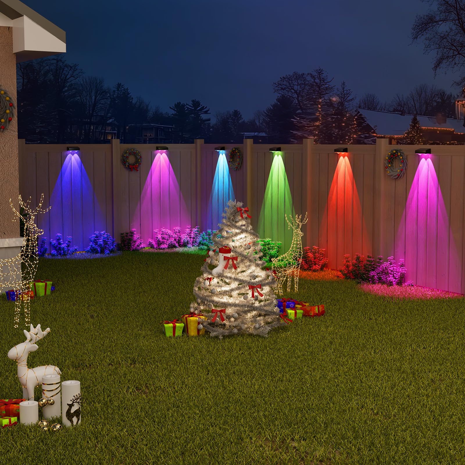 VOLISUN weatherproof fence light keeps spaces visible in any season.