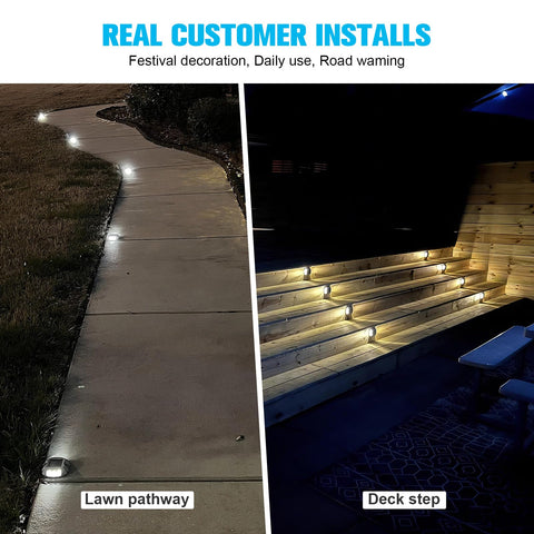 VOLISUN yard lights blue outdoor lighting for yard and borders