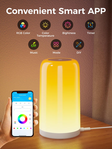 VOLIVO bedside lamp app DayBetter connects for personalized lighting scenes