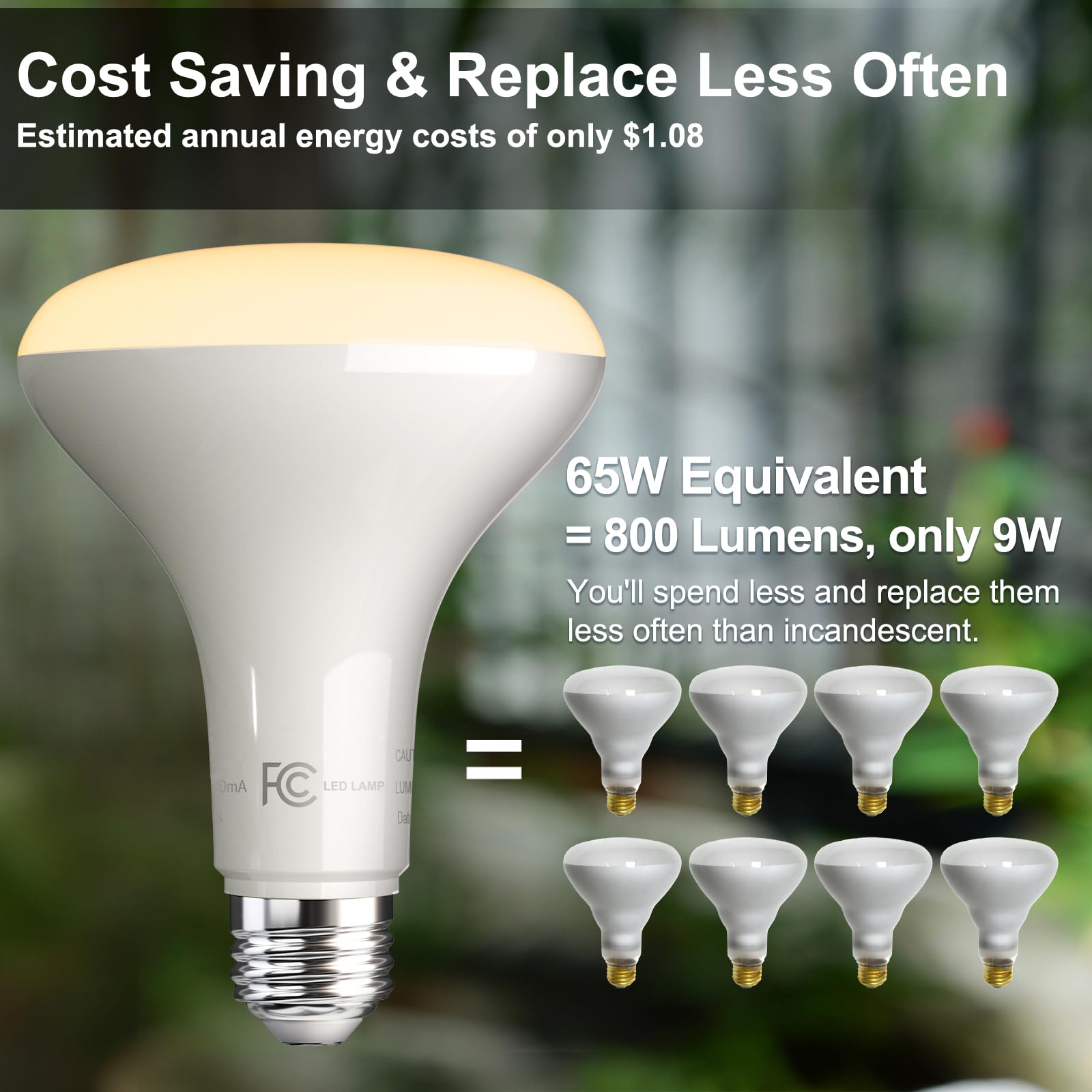 VOLIVO BR30 LED flood light dimming-enabled bulb demonstrates smooth brightness control.