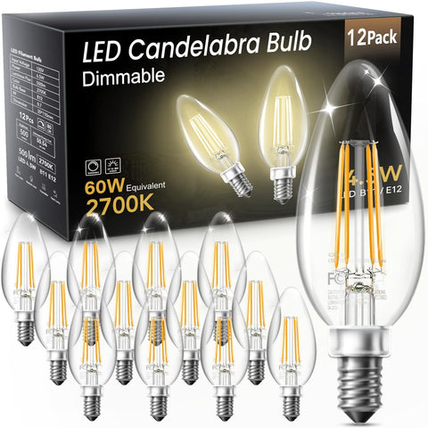 VOLIVO dimmable E12 bulbs pack for chandeliers and fixtures